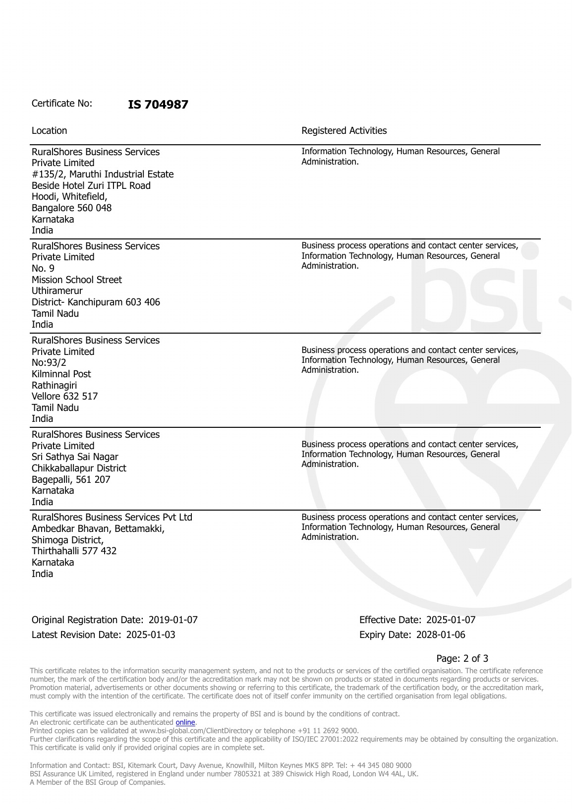 ISO IEC 27001 certificate page 2