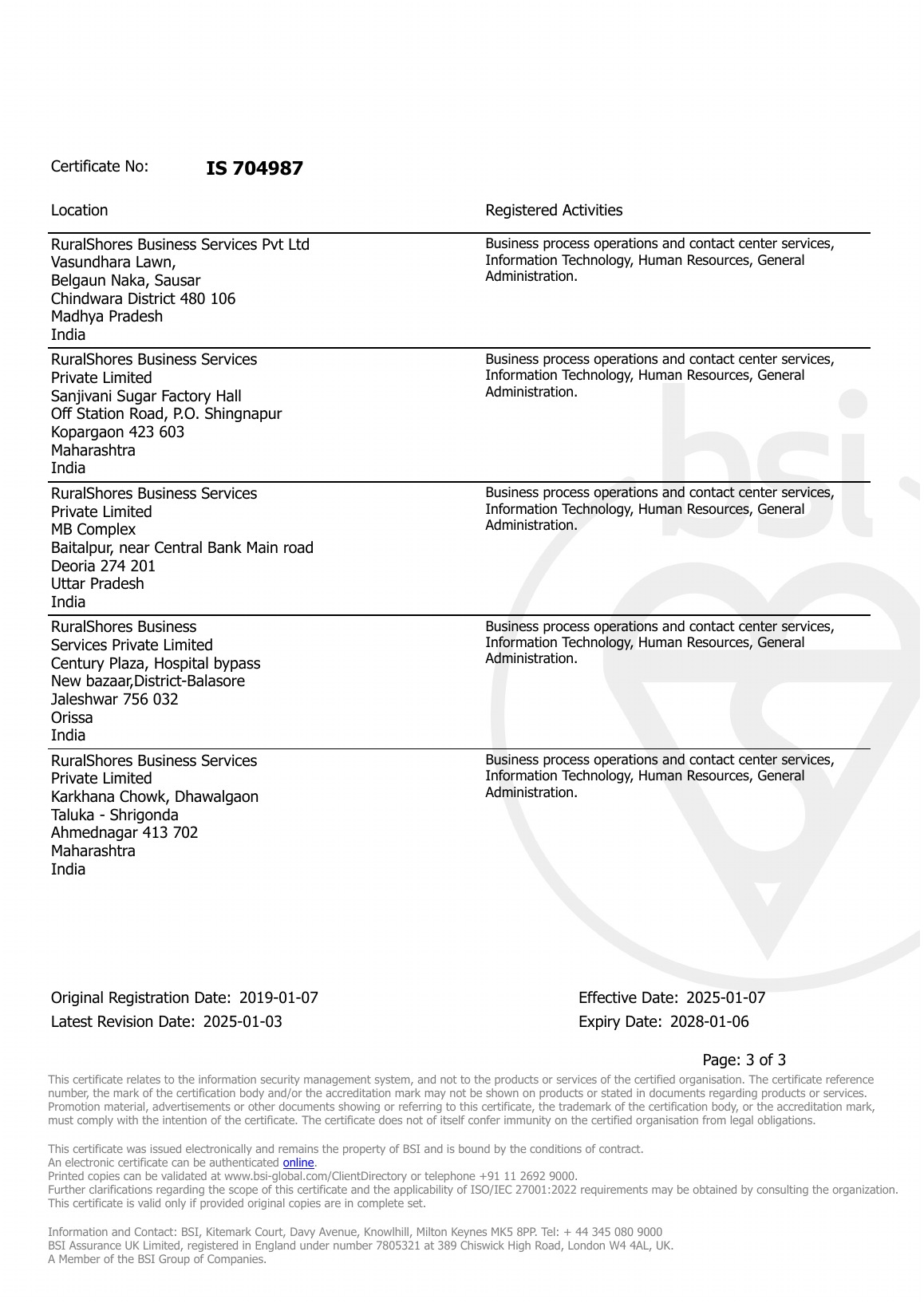 ISO IEC 27001 certificate page 3